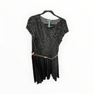 Polo by Ralph Lauren Black Floral Midi Dress